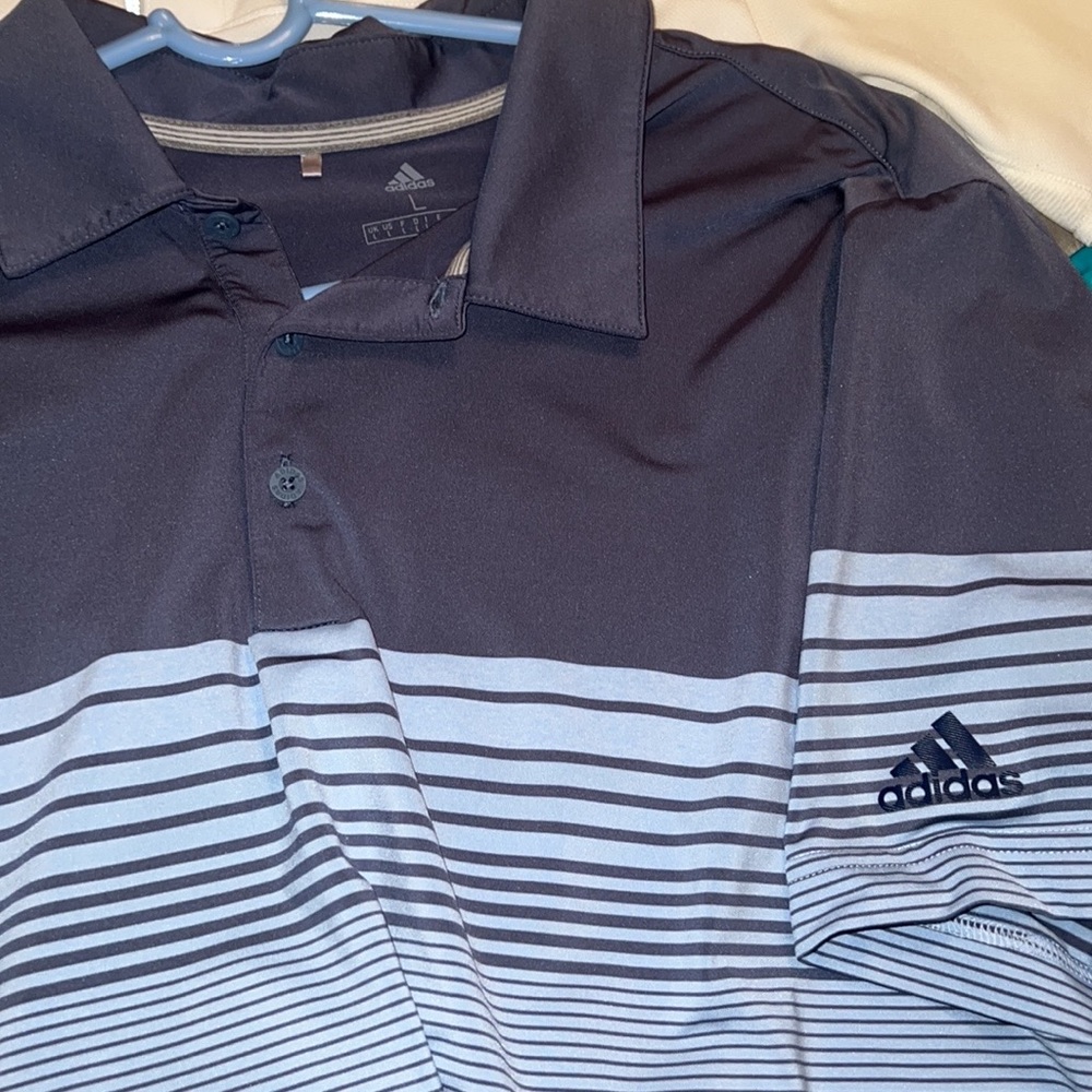 Blue men polo golf shirt